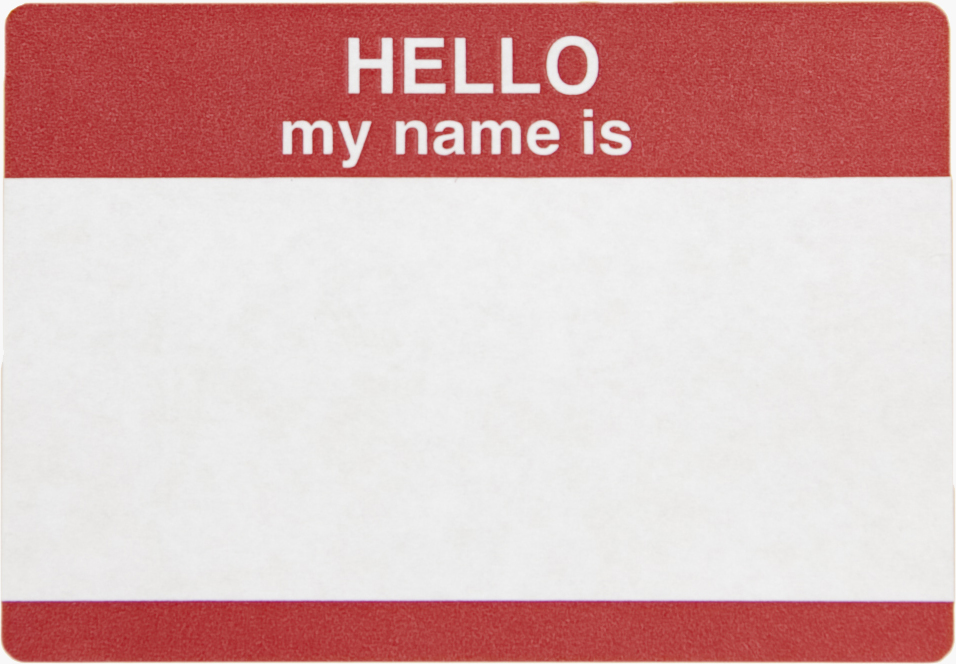 Hello My Name Is tag