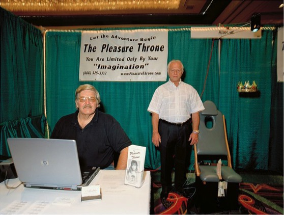 Samson Delaso and Gerald Lavane, inventors of 'The Pleasure Throne,' July 9th 2001, Waco, TX